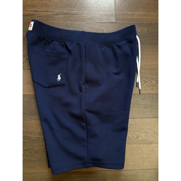 RareShortm6-athletic 30/1 Double Knt Cvs Polo Ralph Lauren Men’s Sz XL Navy Blue - Picture 3 of 13